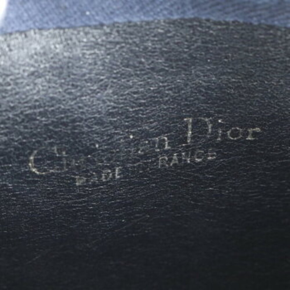 Dior Leather Shoulder Canvas Navy Blue Bag Trotter Christian - Picture 8 of 8